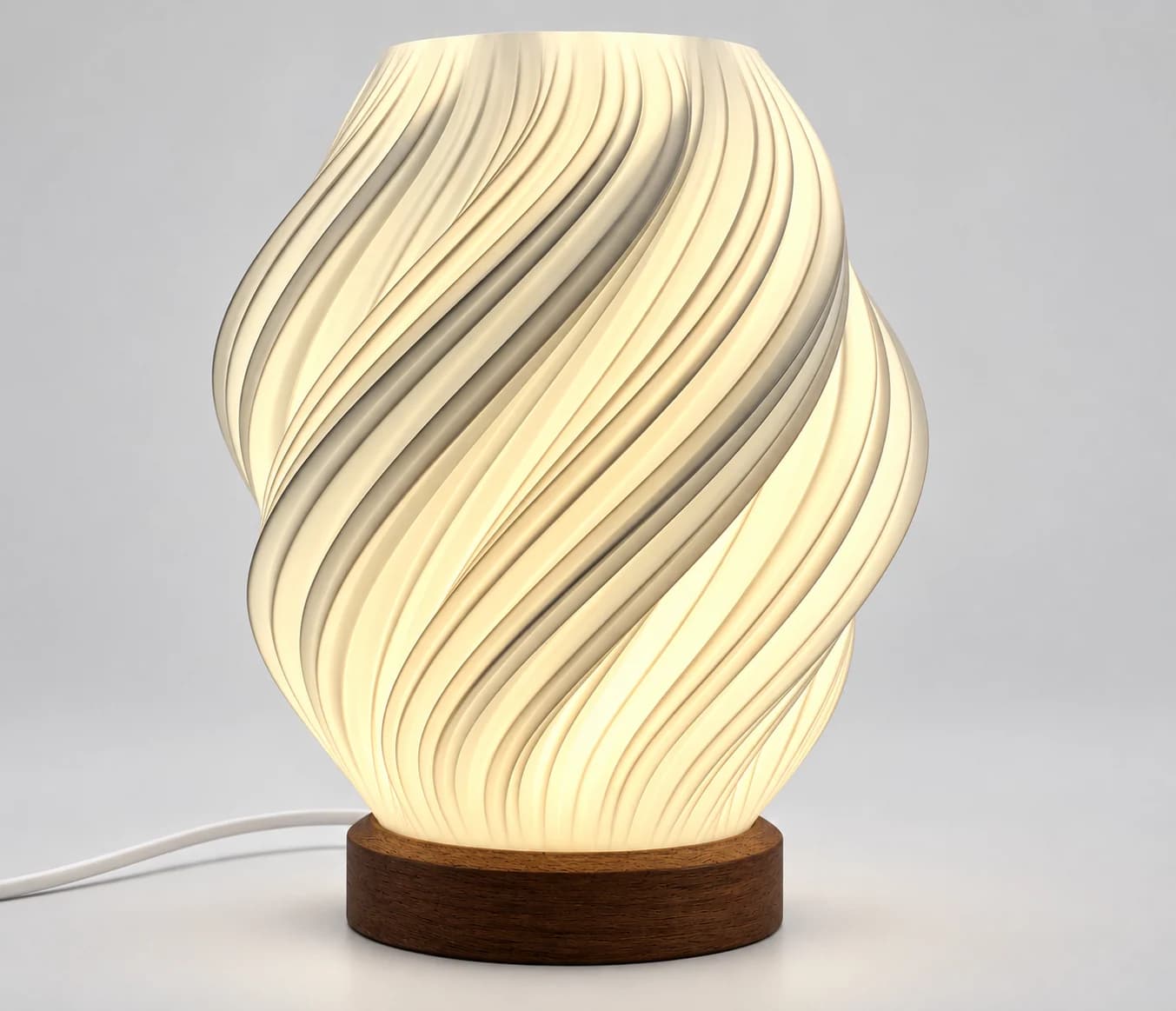 Luminária de Mesa Espiral Elegance Decorativa LED