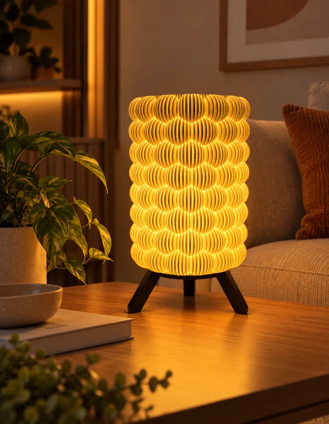Luminária de Mesa Decorativa Design Geométrico Moderno