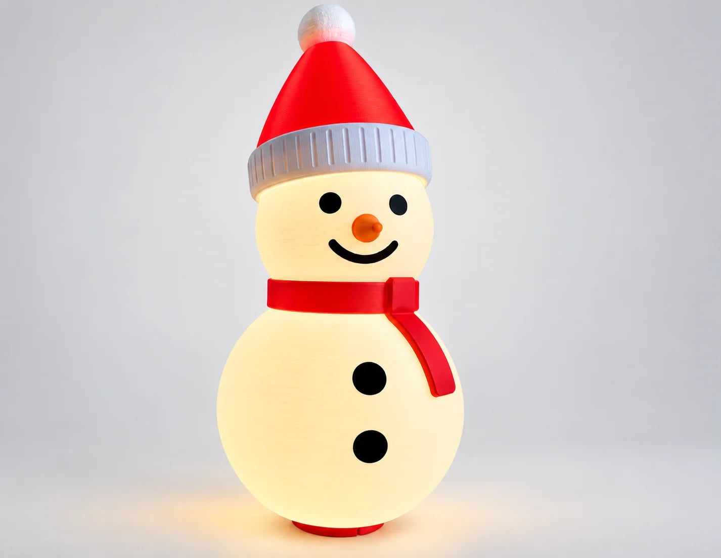 Luminária Boneco de Neve Natalino Decorativa Luz LED
