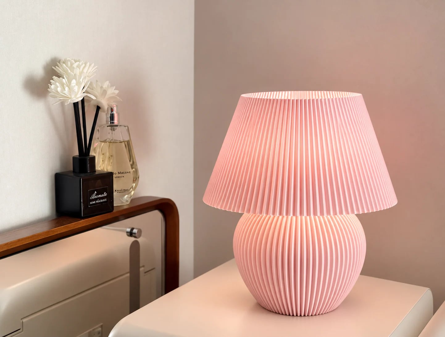 Luminária Decorativa de Mesa Retrô Canelada