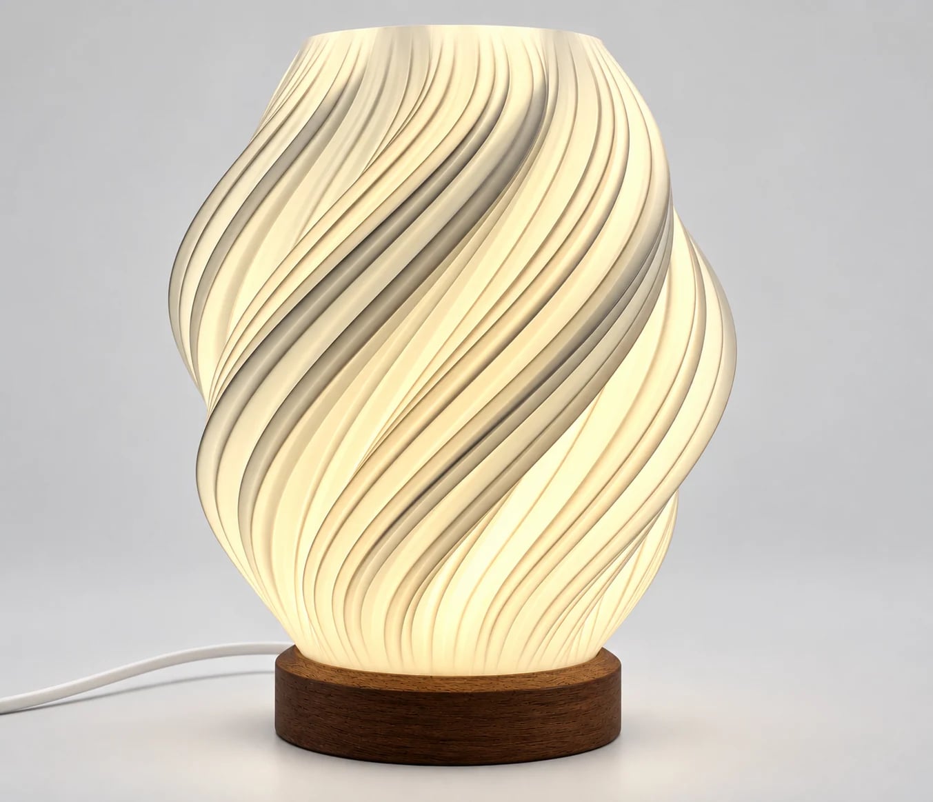 Luminária de Mesa Espiral Elegance Decorativa LED